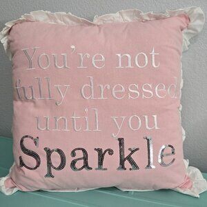 Cute sparkly decor pillow for home!